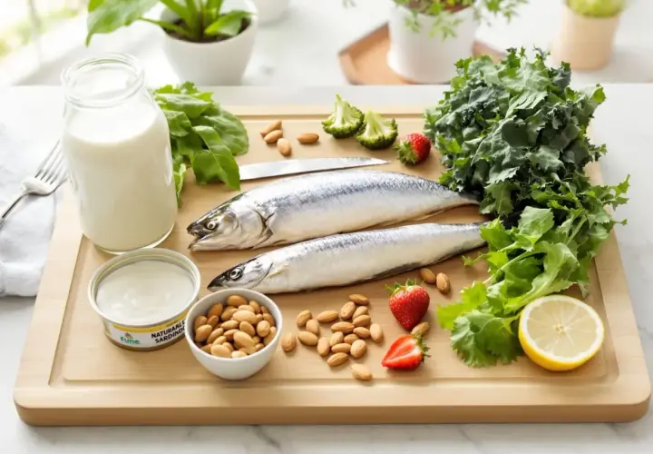 Mleko, sardynki, migdały i zielone warzywa to świetne źródła wapnia.