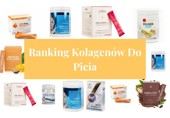 Ranking kolagenów do picia: Collagendrop, Rebeauty Booster, Yango Kolagen, Natu.care. Szukasz najlepszego kolagenu? Sprawdź nasz ranking!